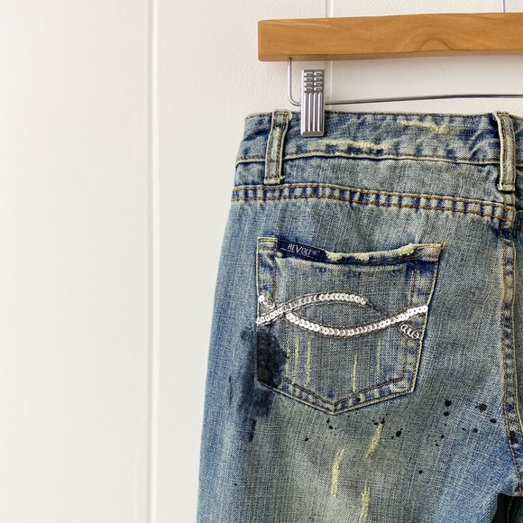 Revolt distressed bootcut jeans, distressed denim, bootcut jeans - Picture 10 of 11